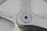 1986 Campagnolo Super Record Crankset: No Flutes, Laser-Etched Logo, 172.5 Exceptional