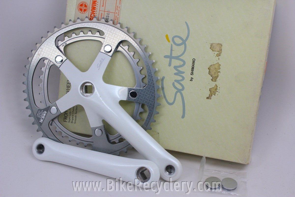 NIB/NOS Shimano Sante Crankset: 165mm, 52/42t White FC-5000
