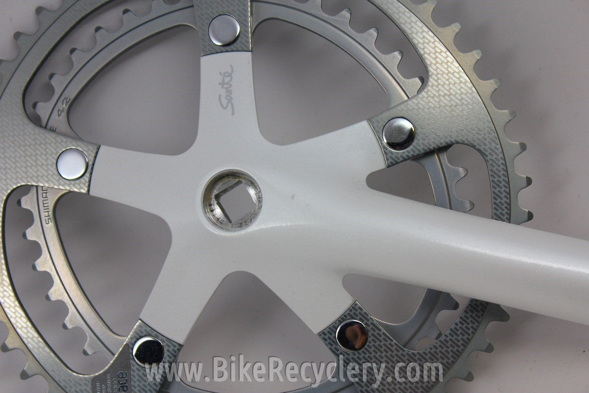 NIB/NOS Shimano Sante Crankset: 165mm, 52/42t White FC-5000