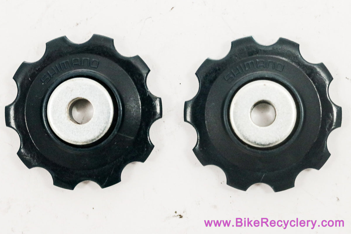 NOS Shimano Jockey Wheels / Derailleur Pulleys: 10t - Dark Blue/Black (Pair)