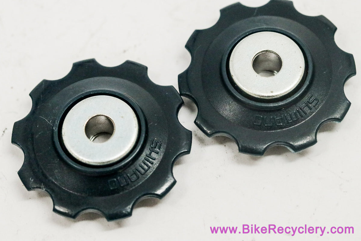 NOS Shimano Jockey Wheels / Derailleur Pulleys: 10t - Dark Blue/Black (Pair)