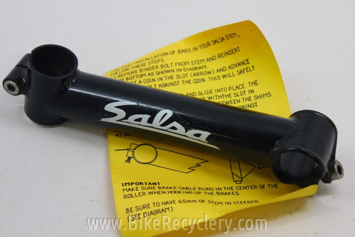 NOS Salsa Threadless Stem: 1" 150mm x 25.4mm, White Logos