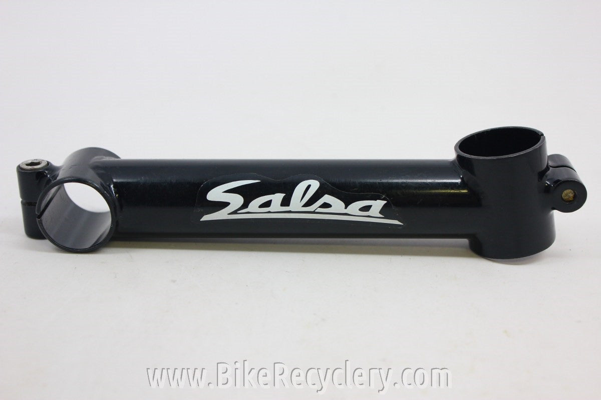 NOS Salsa Threadless Stem: 1 1/8" 150mm x 25.4 White Logos