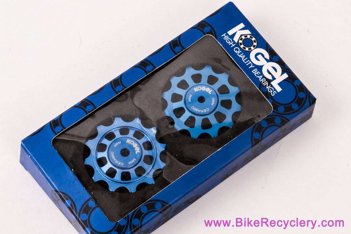 Kogel 12T/12T Derailleur Pulley Set: 10s / 11s SRAM + Shimano + Campagnolo - Hybrid Ceramic -Blue (NEW)