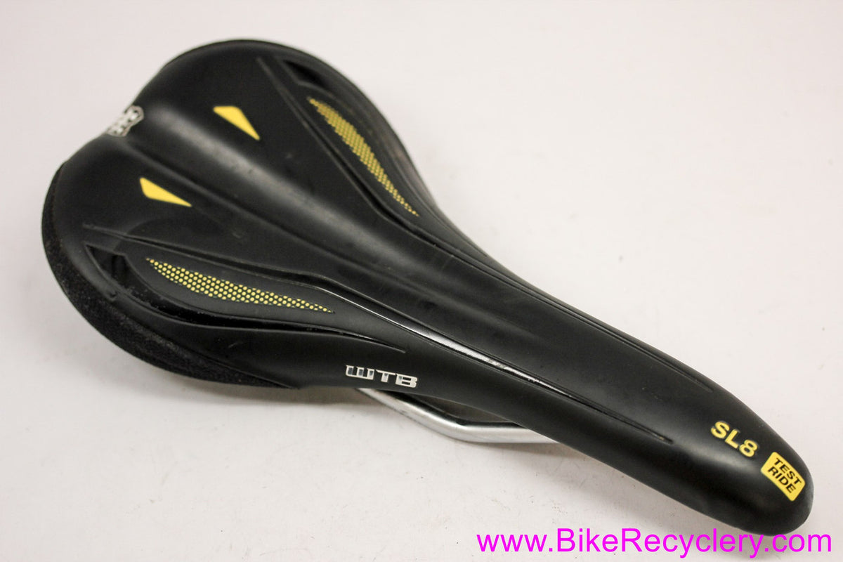 WTB SL8 Test Saddle: Black & Yellow - 127mm - Cromo (Near Mint)