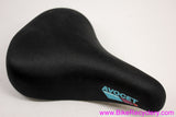 NOS Avocet Spenco Gel W20 Bicycle Saddle: Wide/Soft - Cruisers/Hybrids - 1980's Vintage - Black w/ Blue