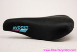 NOS Avocet Spenco Gel W20 Bicycle Saddle: Wide/Soft - Cruisers/Hybrids - 1980's Vintage - Black w/ Blue