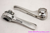NOS Suntour Cyclone(?) Downtube Shifters: Braze On - Fancy Bolts & Caps (take-off)