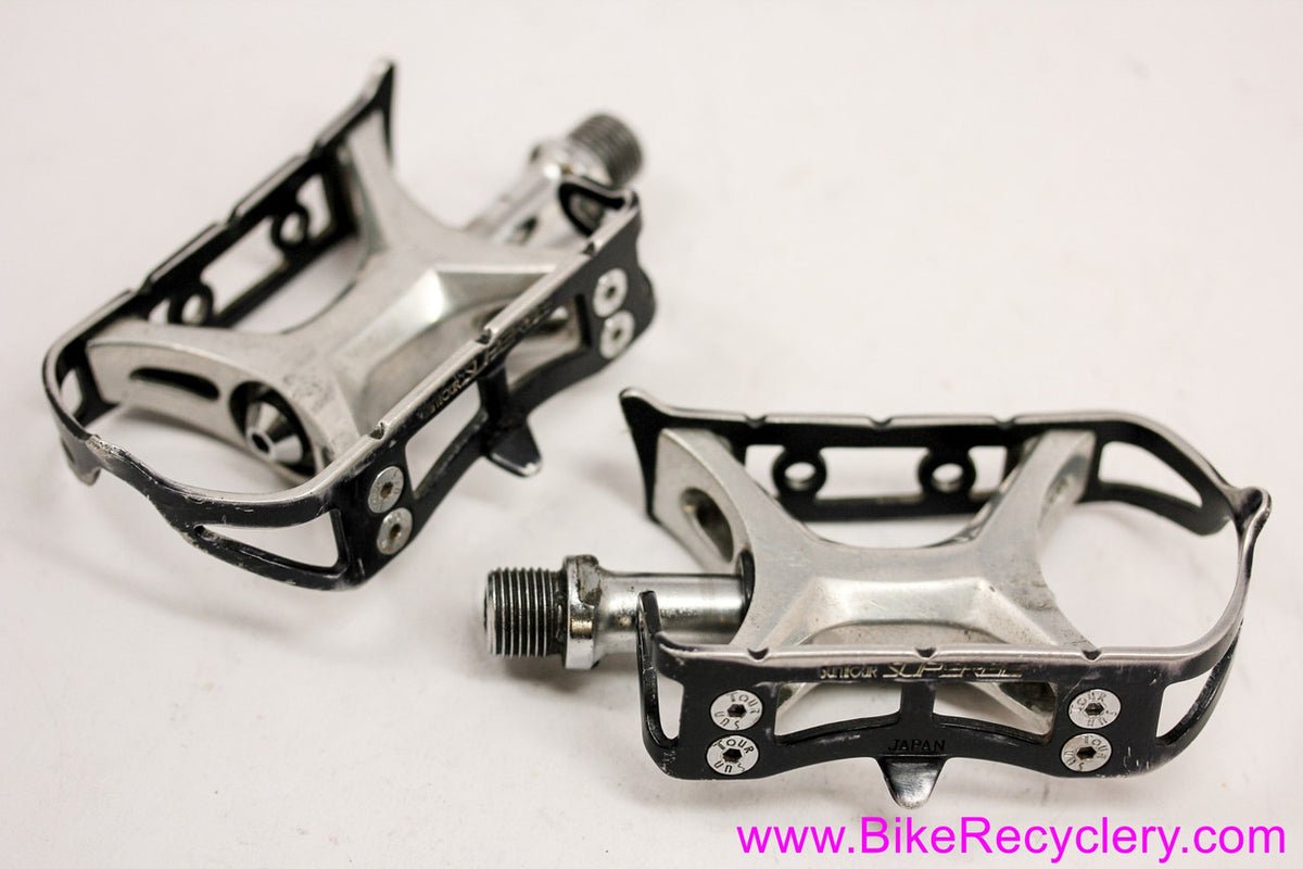 Suntour Superbe Pedals: 1980's - Black - PL-4000