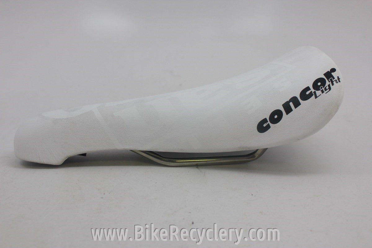 San Marco Concor Light Titanium Saddle: White NEW