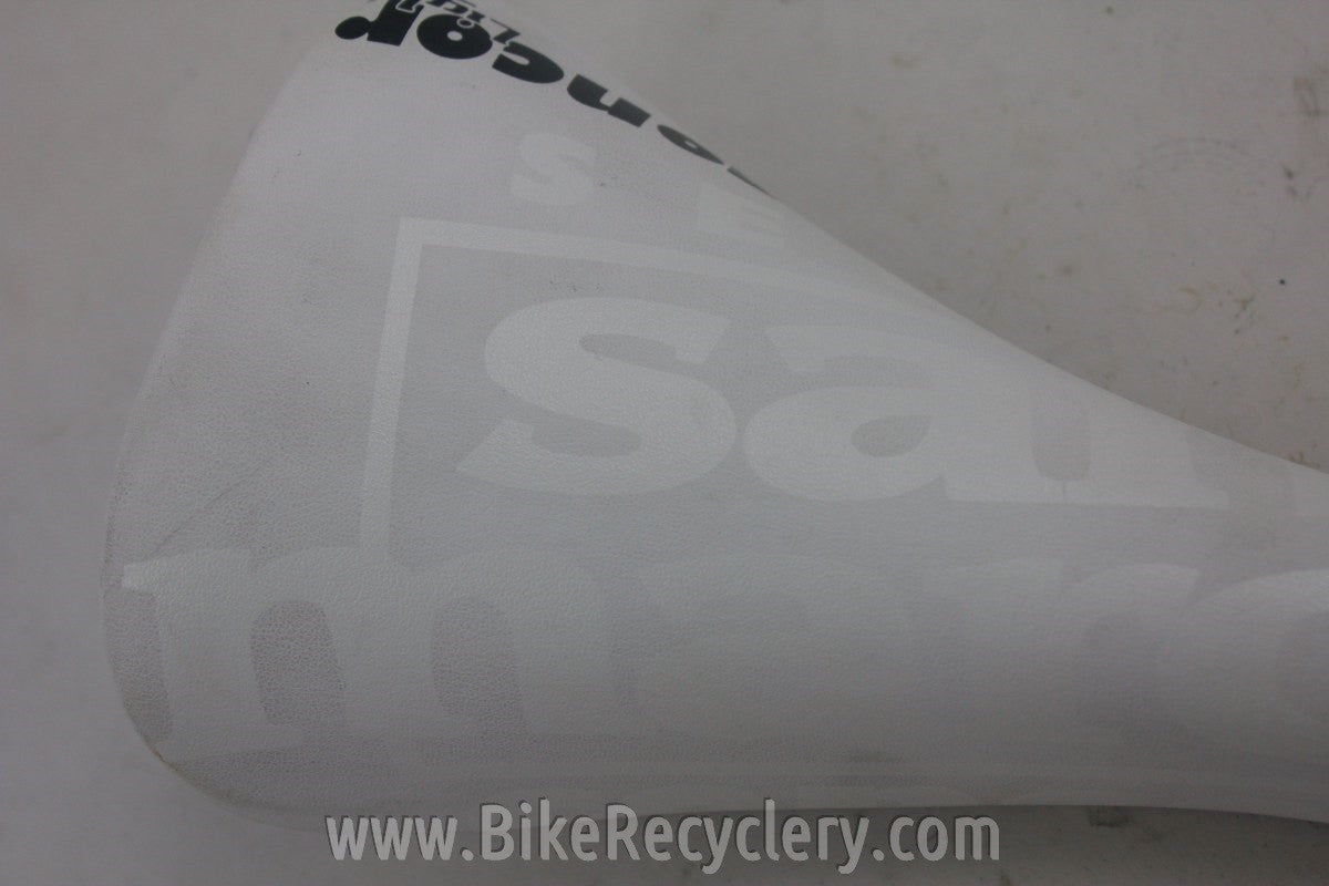San Marco Concor Light Titanium Saddle: White NEW