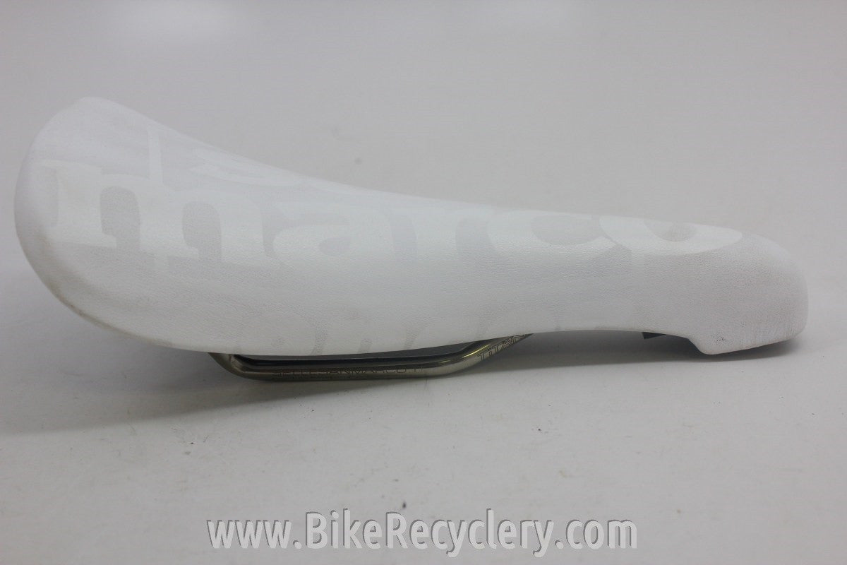 San Marco Concor Light Titanium Saddle: White NEW
