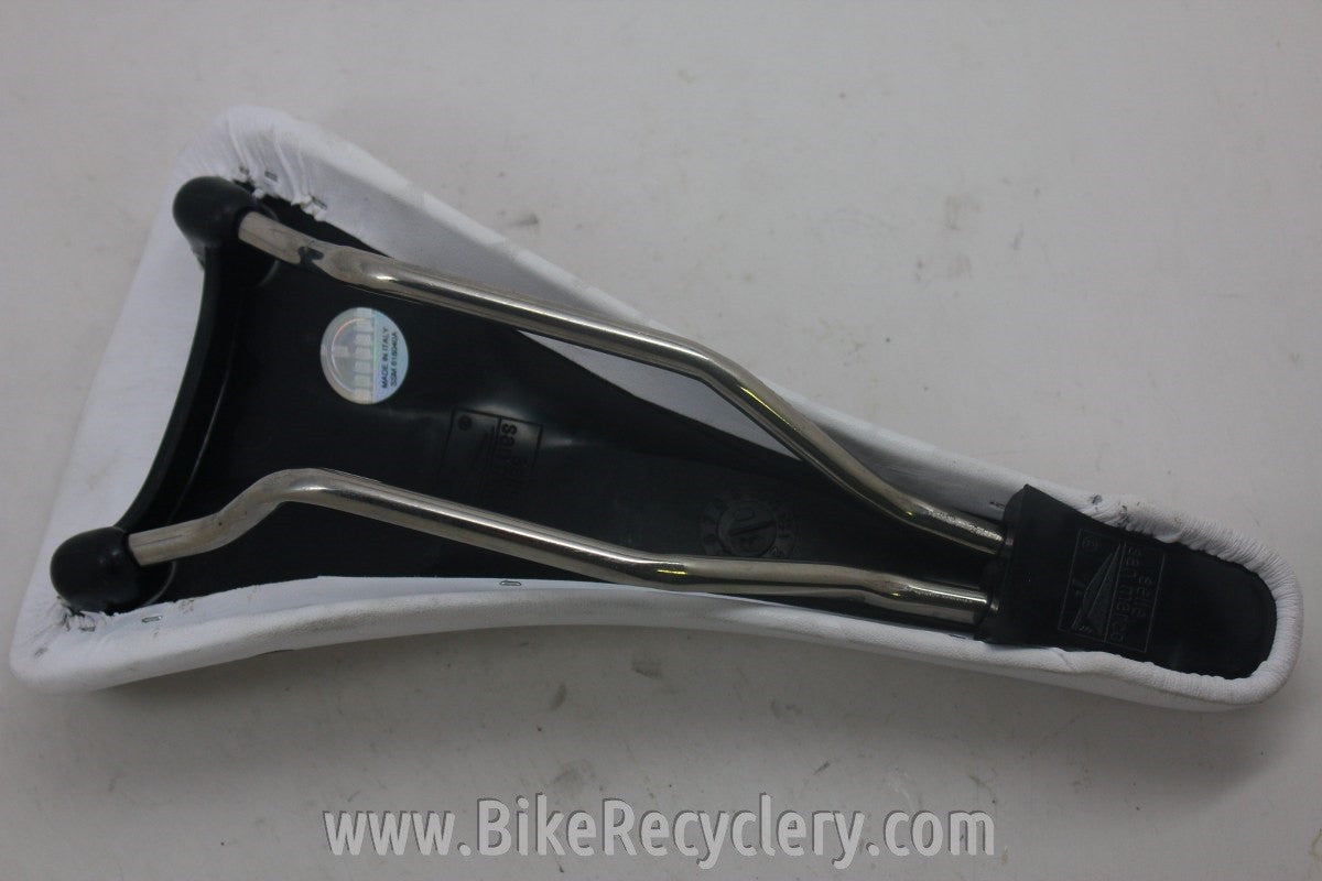 San Marco Concor Light Titanium Saddle: White NEW