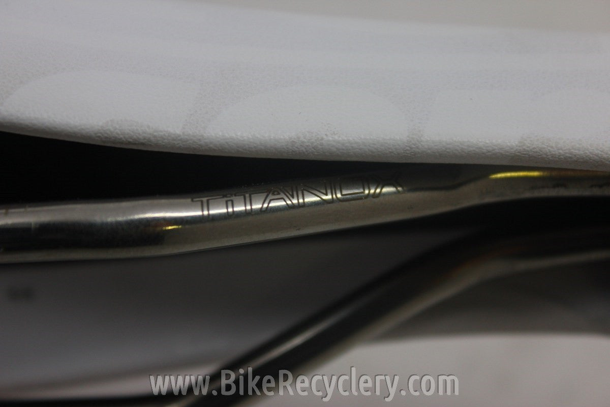 San Marco Concor Light Titanium Saddle: White NEW