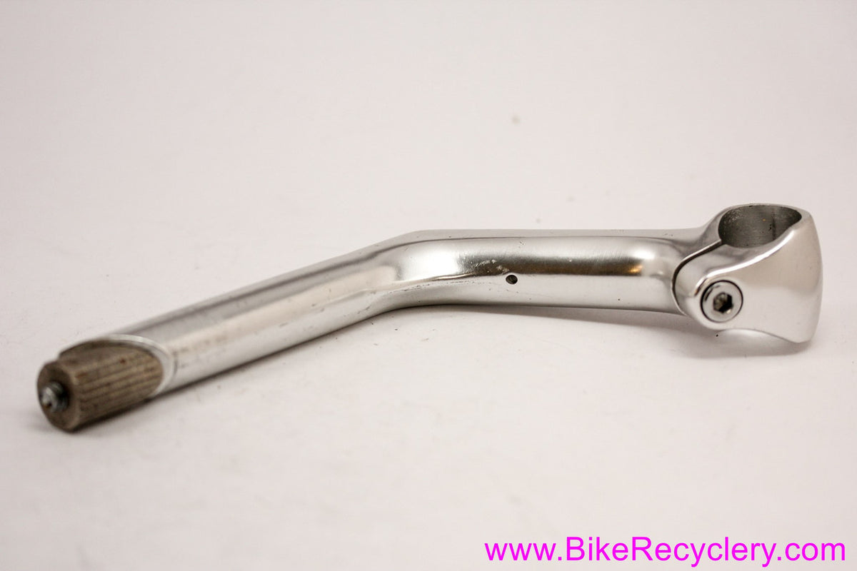 Sakae/SR FX High Rise Quill Stem: 110mm x 25.4mm - Cable Stop - 1980's Dirt Drop / Touring - Silver