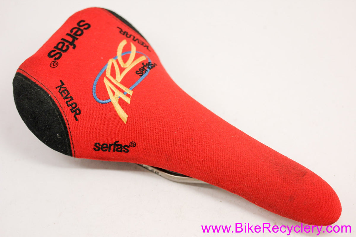 Serfas ARC Titanium Saddle: Kevlar Cover Red & Black - 1990's 2000's MTB/Road (Near MINT+++)