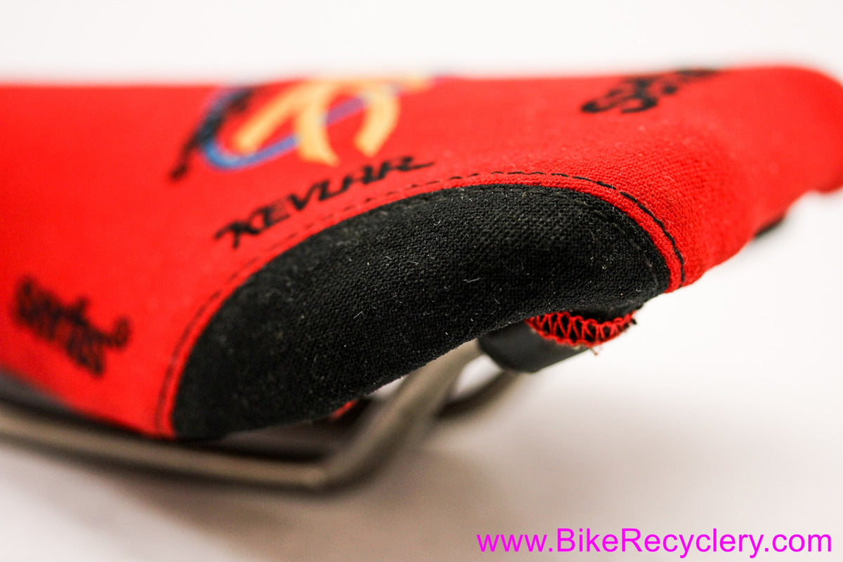 Serfas ARC Titanium Saddle: Kevlar Cover Red & Black - 1990's 2000's MTB/Road (Near MINT+++)
