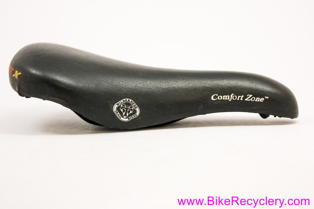 WTB SST-X Saddle: Original Vintage 1990's MTB - Black Leather (EXC)