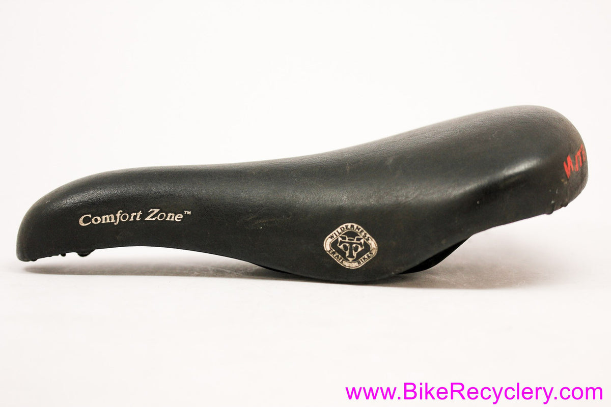 WTB SST-X Saddle: Original Vintage 1990's MTB - Black Leather (EXC)