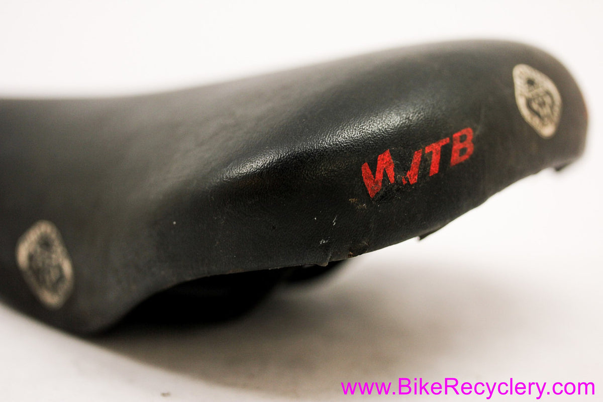 WTB SST-X Saddle: Original Vintage 1990's MTB - Black Leather (EXC)