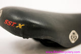 WTB SST-X Saddle: Original Vintage 1990's MTB - Black Leather (EXC)