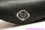 WTB SST-X Saddle: Original Vintage 1990's MTB - Black Leather (EXC)