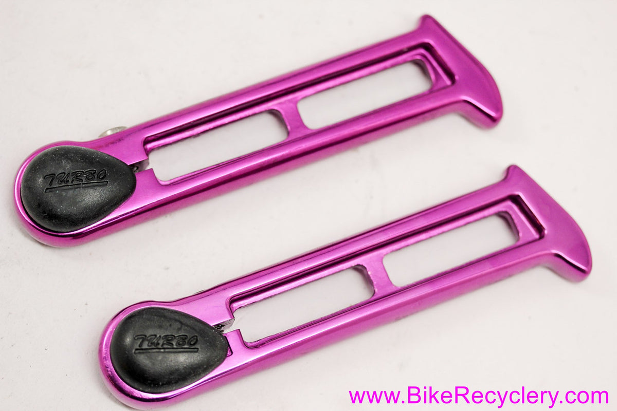 NIB/NOS 3DV Purple Advent Billy Goat Bar Ends! 145g - Cutouts - Vintage 1990's - CNC Ano Alloy - Plugs