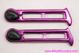 NIB/NOS 3DV Purple Advent Billy Goat Bar Ends! 145g - Cutouts - Vintage 1990's - CNC Ano Alloy - Plugs