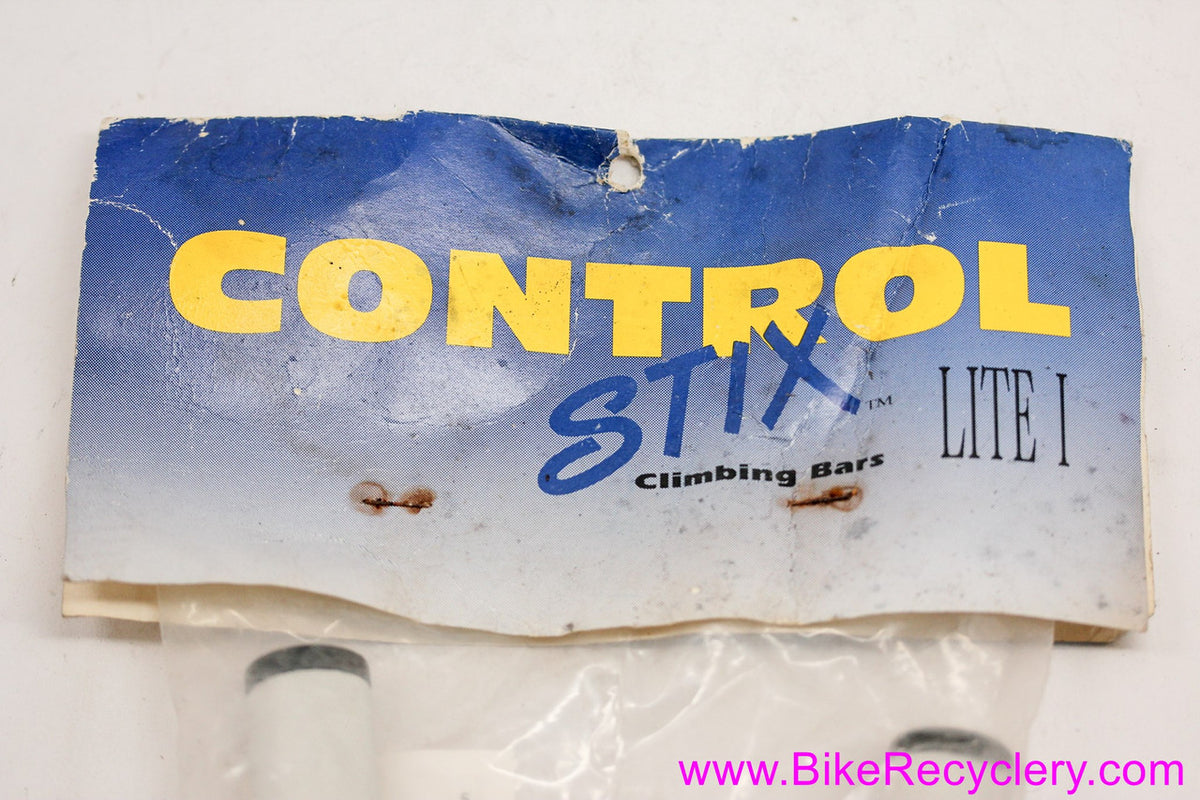 NIB/NOS Control Tech Control Stix Lite I Bar Ends: Grey - Retro 1990's - Straight