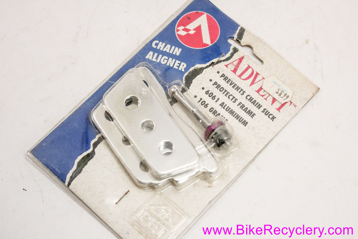 NIB/NOS Advent Chain Aligner Anti-Chainsuck Device: Silver & 3DV Purple