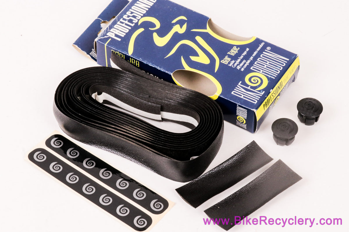 (Ambrosio) Bike Ribbon Professional Bar Tape: Faux Leather - Black