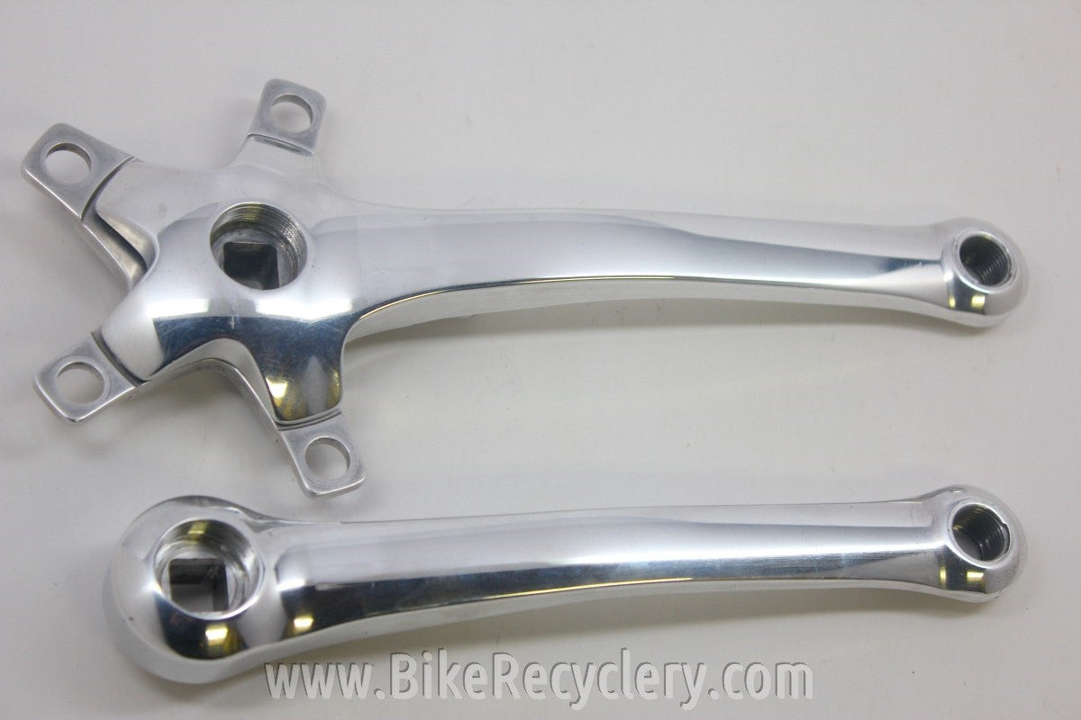 Cook Brothers E-Type Crankset: Highly Polished w/ Silver Spider, 177mm, 94/58 BCD NEAR MINT