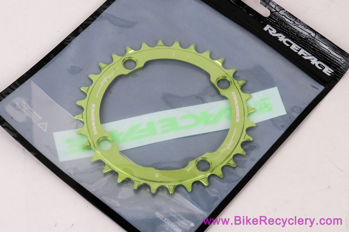 Race Face Single N/W Narrow-Wide 1x Chainring: 32t x 104mm - Green (New)