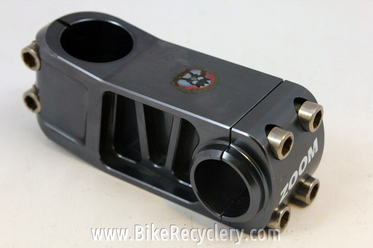 Zoom DH Stem: Threadless, 80mm x 25.4mm, CNC Pewter Ano