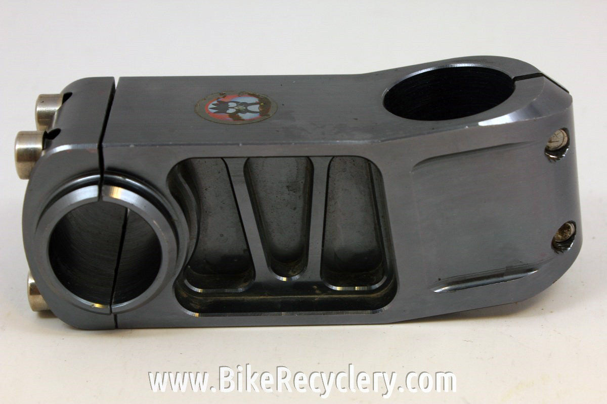 Zoom DH Stem: Threadless, 80mm x 25.4mm, CNC Pewter Ano