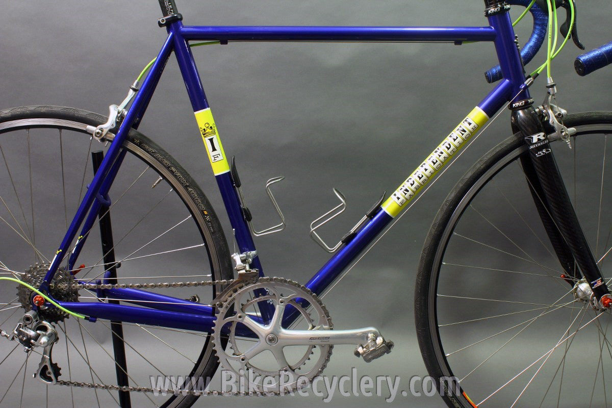 2007 Independent Fabrication Crown Jewel Road Bike: 56cm / 57cm, FULL Campagnolo Record 10sp, KCNC, King, Blue-Green-Yellow