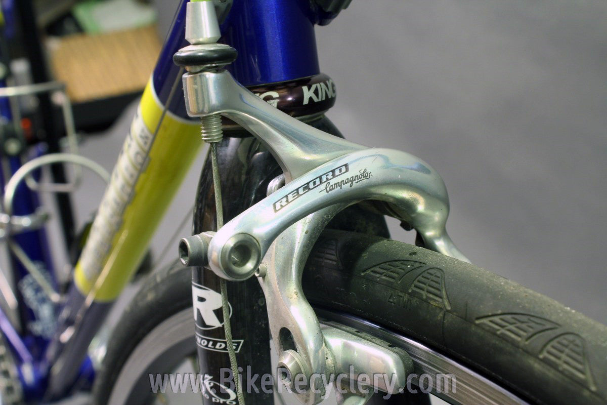 2007 Independent Fabrication Crown Jewel Road Bike: 56cm / 57cm, FULL Campagnolo Record 10sp, KCNC, King, Blue-Green-Yellow