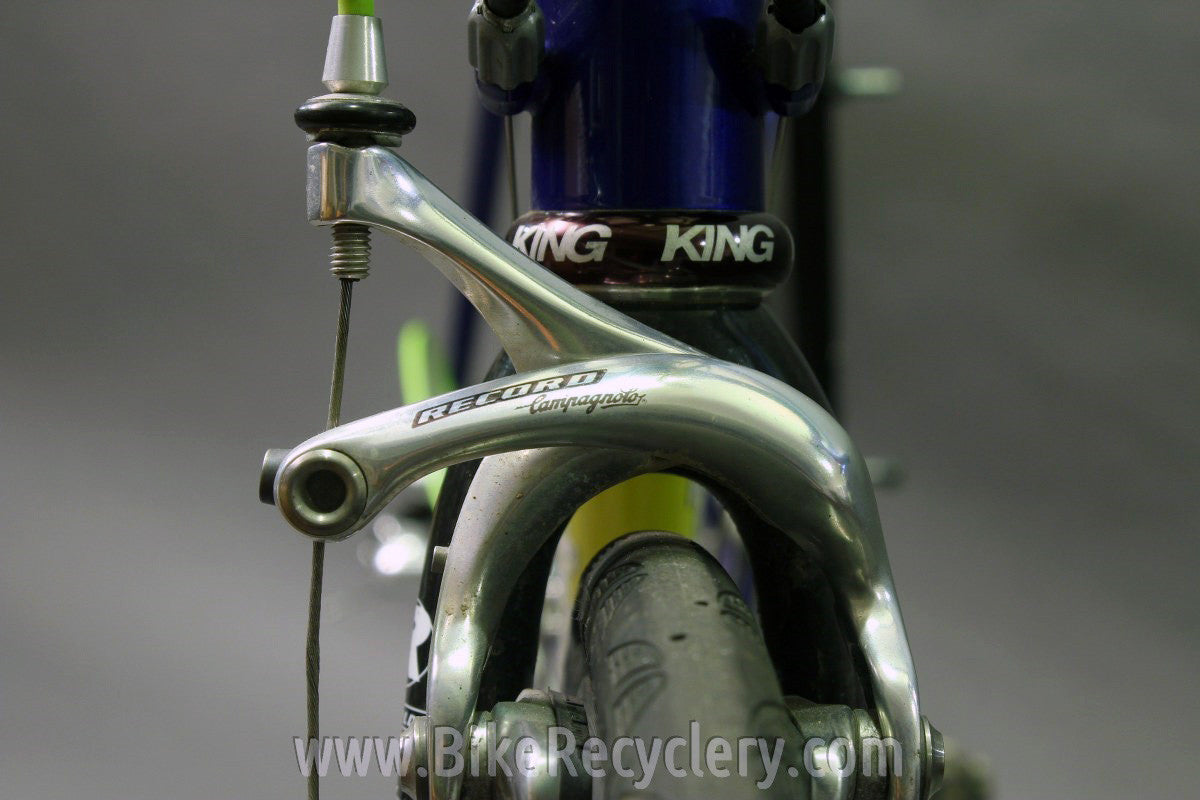 2007 Independent Fabrication Crown Jewel Road Bike: 56cm / 57cm, FULL Campagnolo Record 10sp, KCNC, King, Blue-Green-Yellow