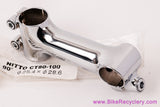 Nitto CT-80 Chrome Track/Road Stem: 1 1/8" x 100mm x 25.4mm (NEW)