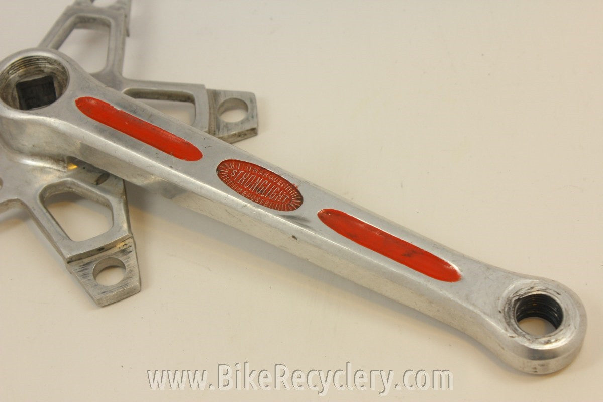 Stronglight 63 SC Drive-Side Crank Arm: 175mm, 122mm BCD, Red Flutes