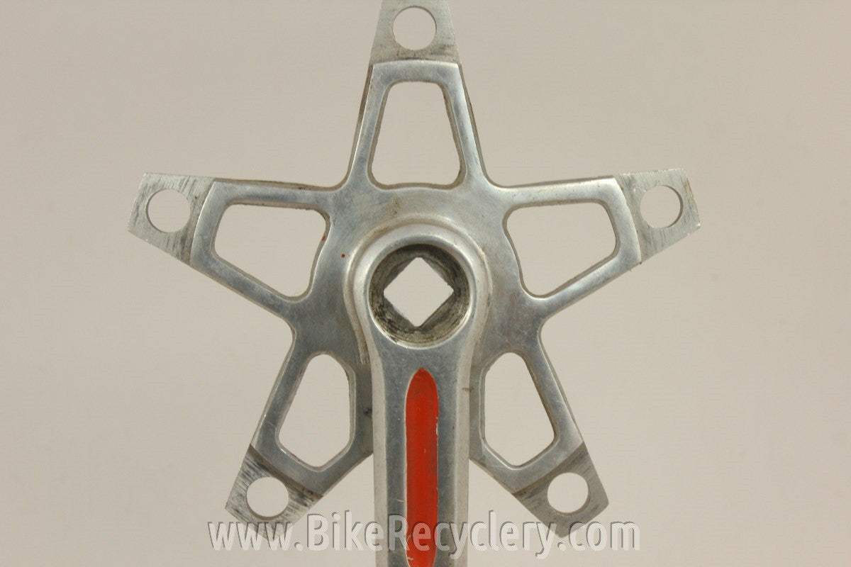 Stronglight 63 SC Drive-Side Crank Arm: 175mm, 122mm BCD, Red Flutes