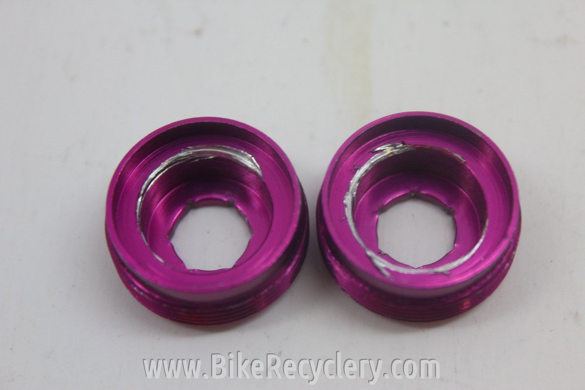 3DV Purple Anodized Crank Dust Caps: MINT