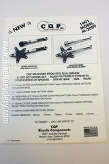 1990's Cook Brothers Racing & C.Q.P Catalog, Gary Cook Business Card