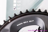 NIB/NOS Shimano ULTEGRA FC-6750 Compact Outer Chainring: 50T-F - 110mm - Dark Grey / Black - SG-X