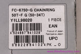 NIB/NOS Shimano ULTEGRA FC-6750 Compact Outer Chainring: 50T-F - 110mm - Dark Grey / Black - SG-X