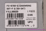 NIB/NOS Shimano ULTEGRA FC-6750 Compact Outer Chainring: 50T-F - 110mm - Dark Grey/Black - SG-X