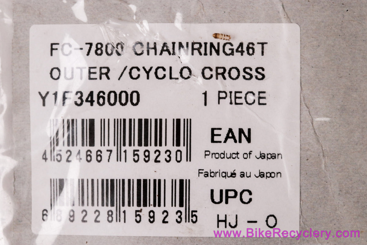 NIB/NOS Shimano Dura Ace FC-7800 10sp CX 46t Outer Chainring: 130mm BCD - Cyclocross (RARE)