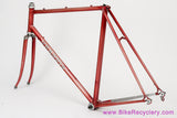 Grandis Special Campion Del Mondo Frameset: 56cm x 57.5cm - Columbus SL - OMAS Big Sliding Headset + Gipiemme BB - Red - Vintage ~1980 to 1983