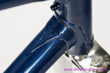 53cm Palo Alto BMZ Italian Road Frameset: 1980's - Columbus SL - Fancy De Rosa Lugs & Cutouts - Chrome Fork/Stays - Metallic Blue Original Paint