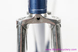53cm Palo Alto BMZ Italian Road Frameset: 1980's - Columbus SL - Fancy De Rosa Lugs & Cutouts - Chrome Fork/Stays - Metallic Blue Original Paint